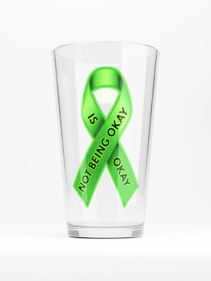 Green Ribbon Awareness Shaker Pint Glass product image (1)