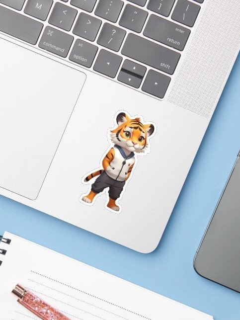 Cool and Adorable Tiger kiss-cut Sticker product image (3)