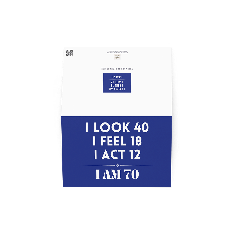 70th Birthday Card product image (3)