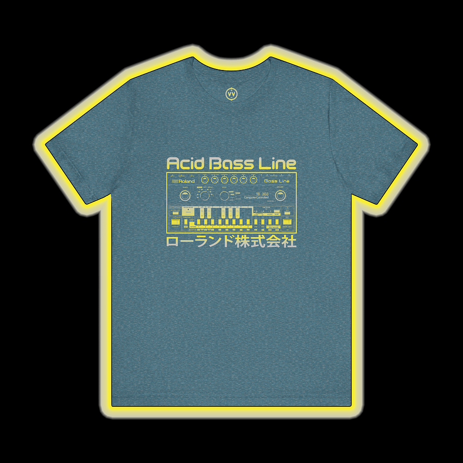 TB-303 T-Shirt - Roland 303 Acid Bass Line Synthesizer) by Vintage Voltage (COLOUR PRINT B) product image (1)