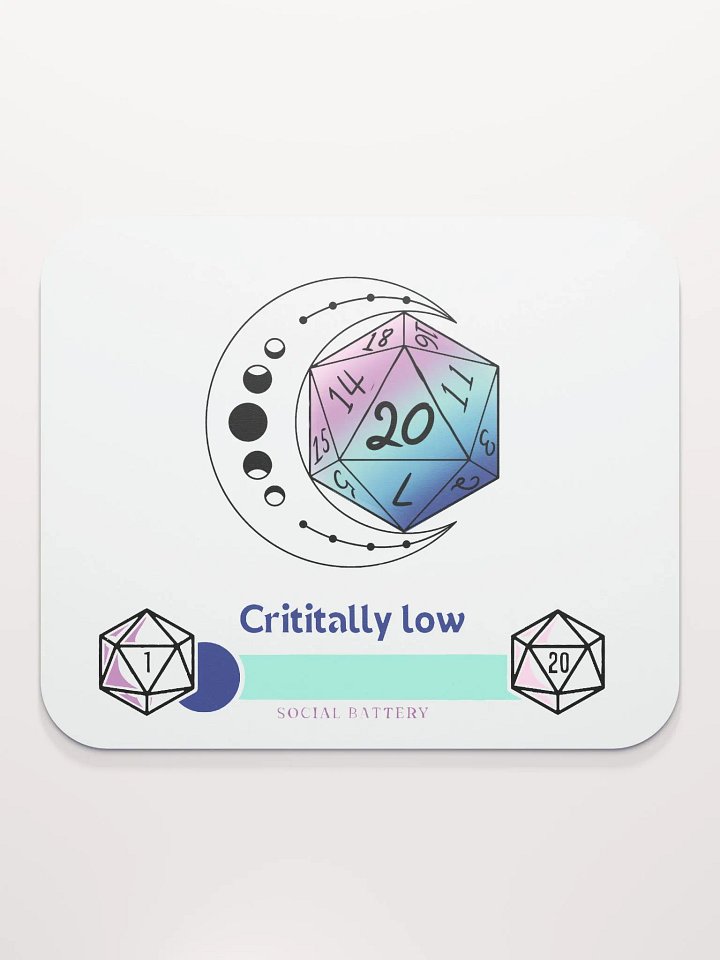 Critically Low Moon Mouse Pad product image (2)