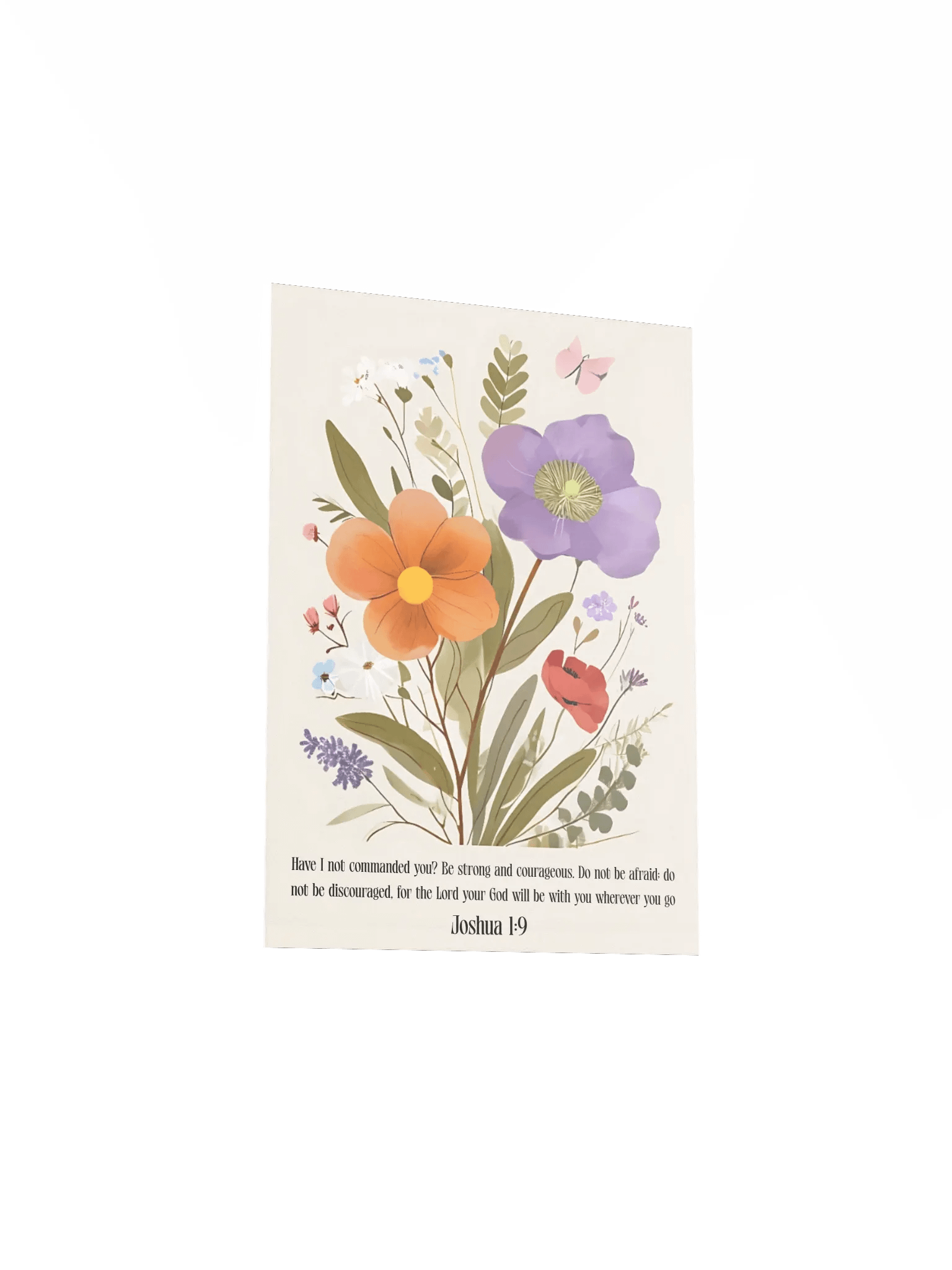 Be Strong & Courageous Floral Wall Art | Joshua 1:9 Scripture Decor | Christian Home Decor | Faith-Inspired Wall Art product image (33)