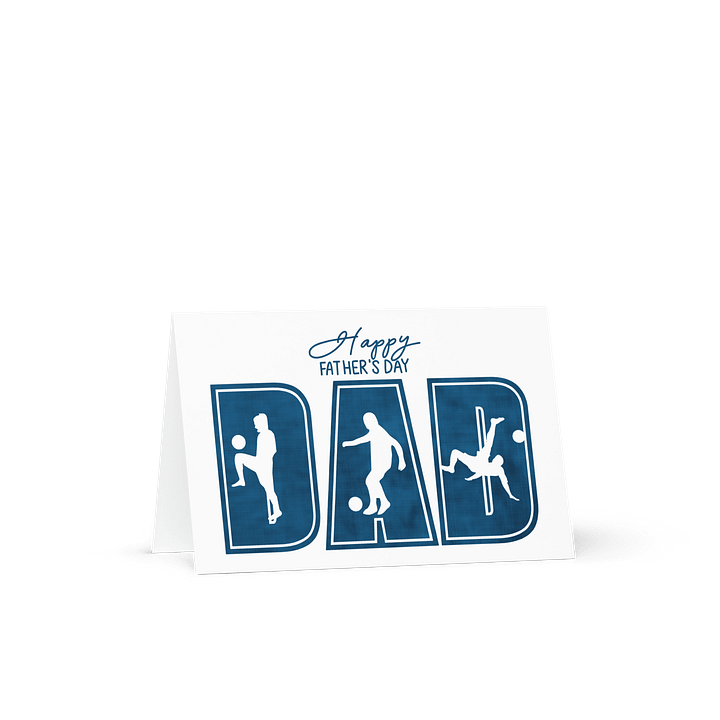 Soccer Silhouette DAD Father's Day Card Football Lover product image (1)