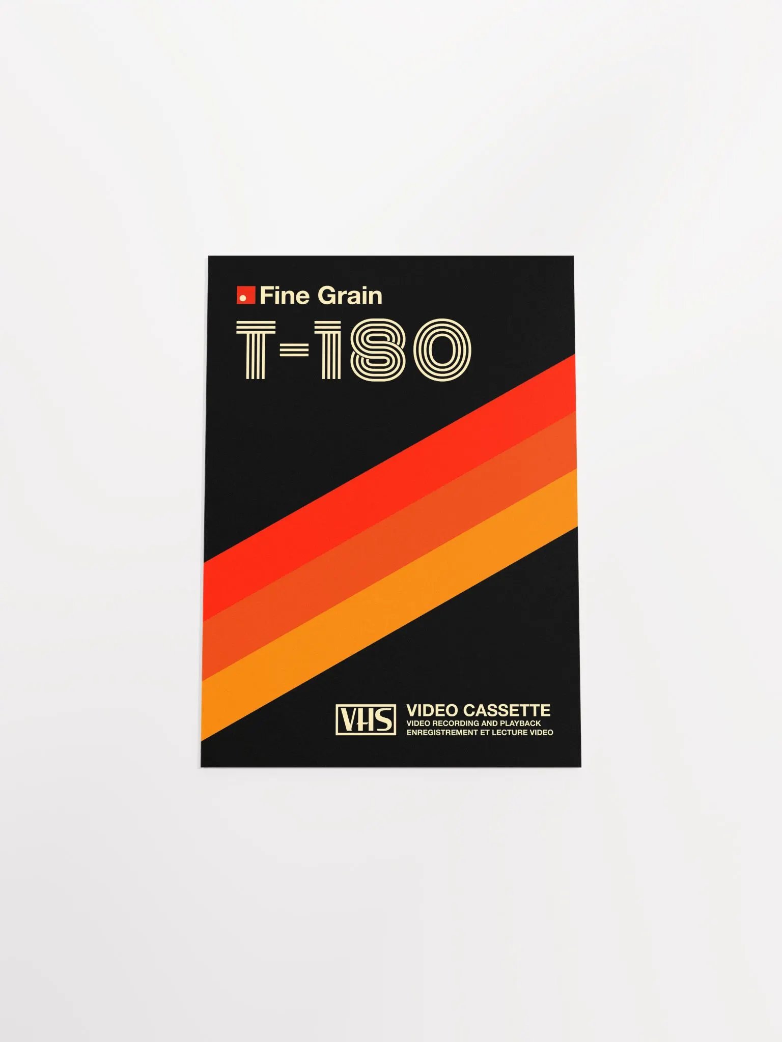 Retrowave poster: VHS cassette case T-180 [retrowave/vaporwave] — retrowave poster, aesthetic print, retrowave art, 80s wall decor product image (10)