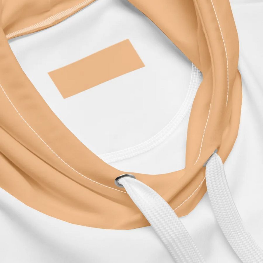 hoodie toasted peach and white product image (6)