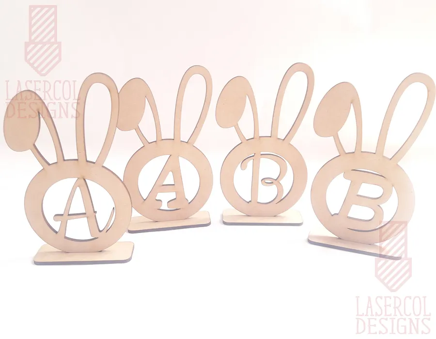 Easter Bunny Monogram with Stand - Laser Cut Files product image (9)