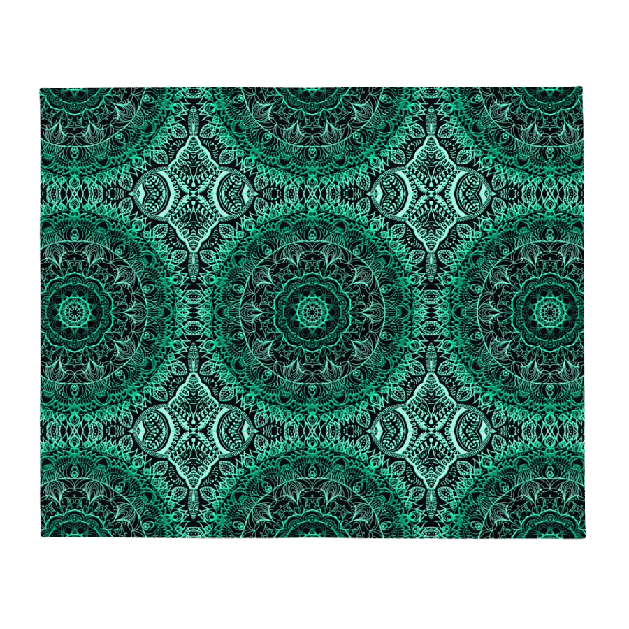 Teal Symmetry Throw Blanket product image (2)