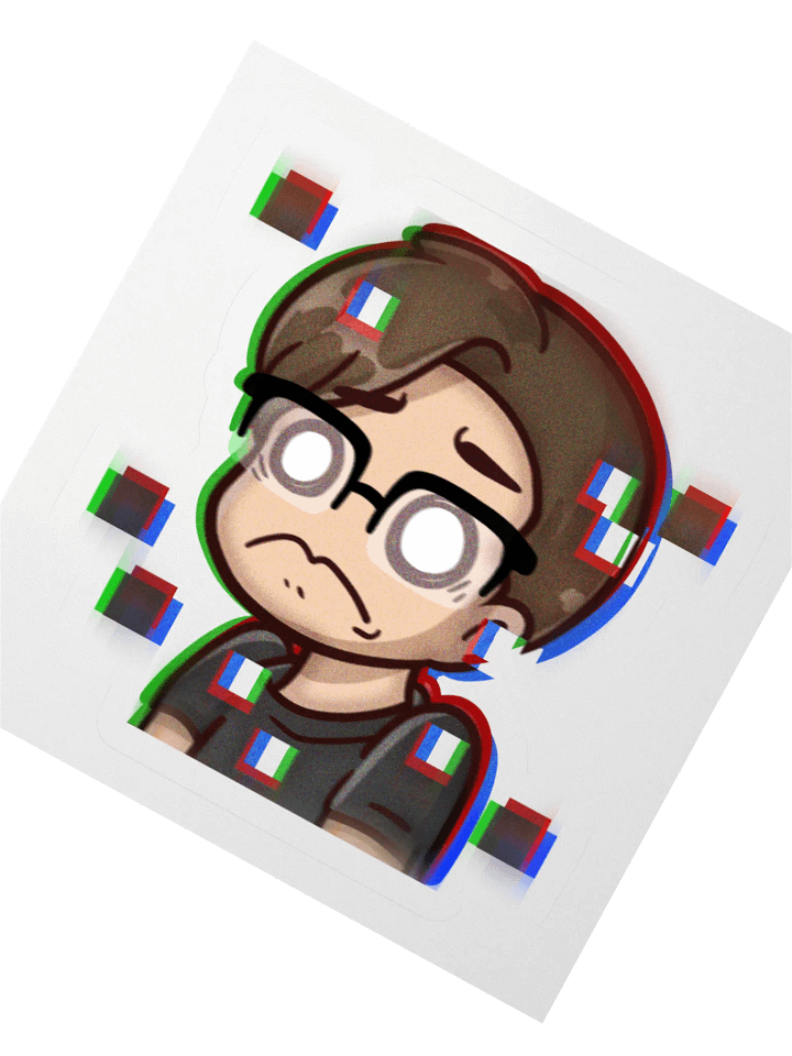 CrimsonStrife :Glitch: Emote Sticker product image (2)