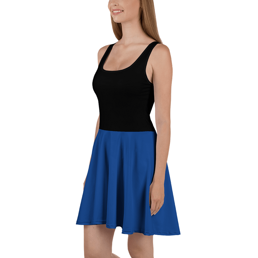 Midnight Veil Designs Black and Blue Fantasy Skater Dress - XS to 3XL product image (6)