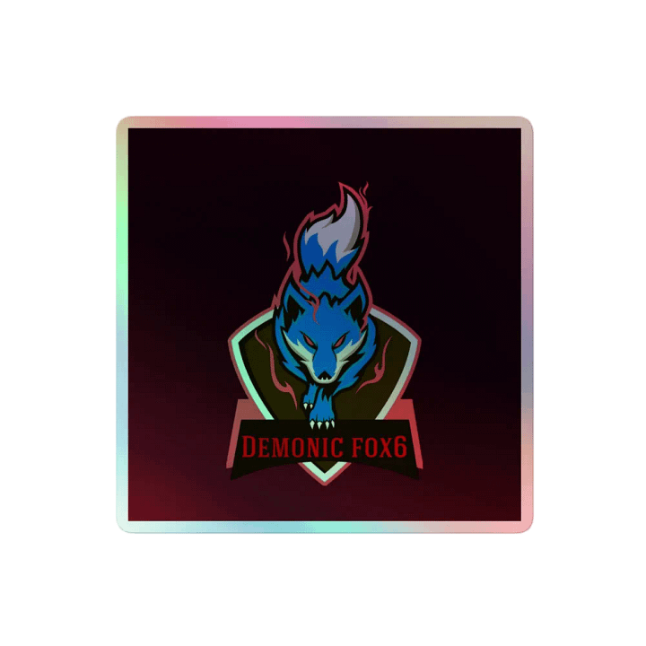 demonic fox holo sticker product image (2)