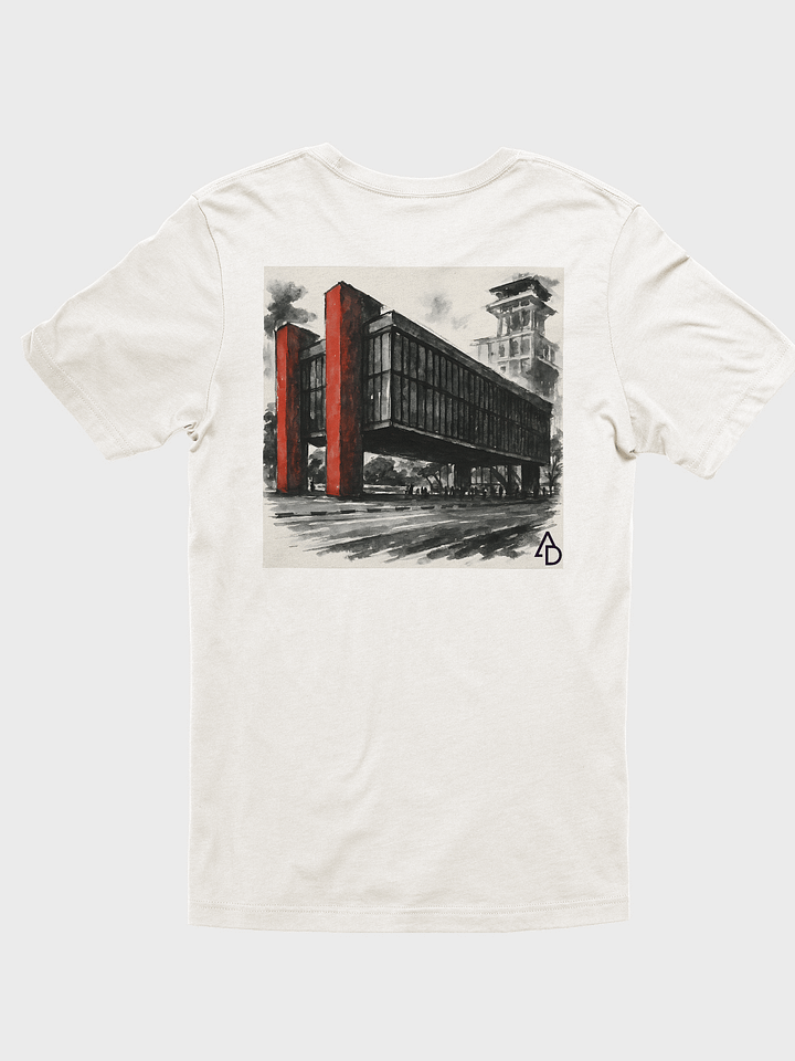 Modern Architecture Graphic Tee – Urban Brushstroke Design Shirt | AD Apparel Streetwear product image (1)