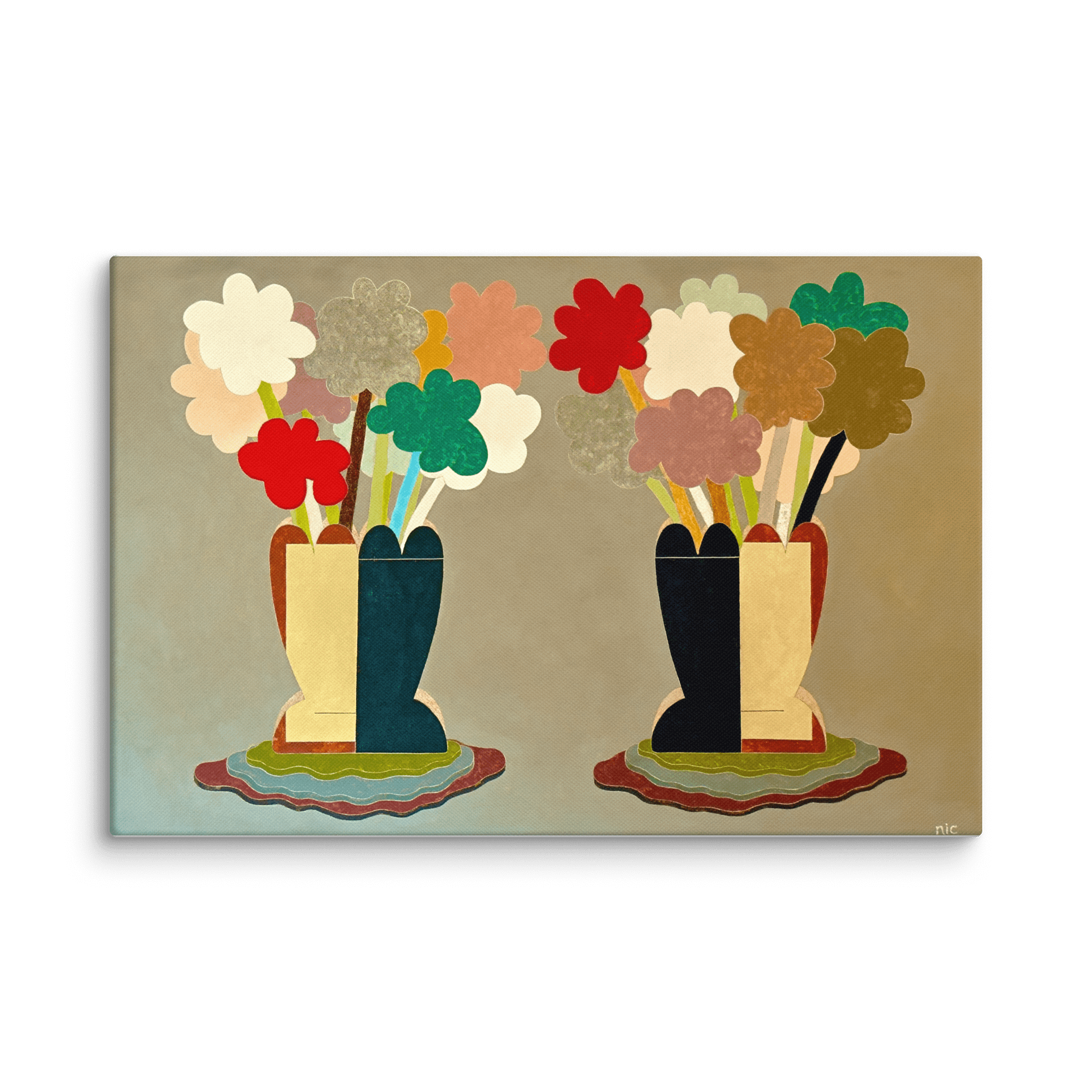 Two Flowers (circa 2022) (20" x 30") on canvas product image (3)