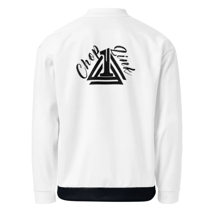 White and Black Royalty Bomber Jacket product image (2)