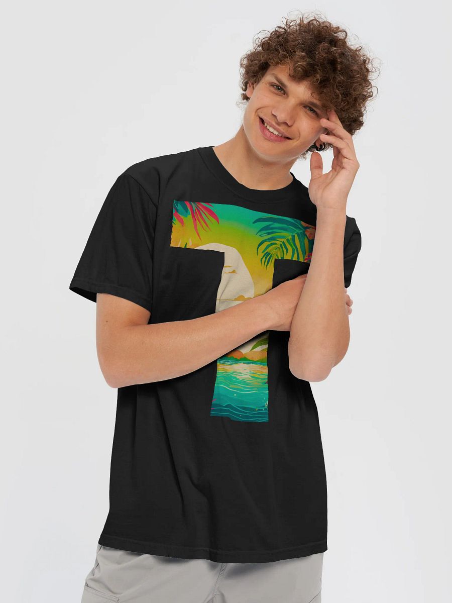 Tropical Sunset Paradise T-Shirt (Letter-T) product image (4)