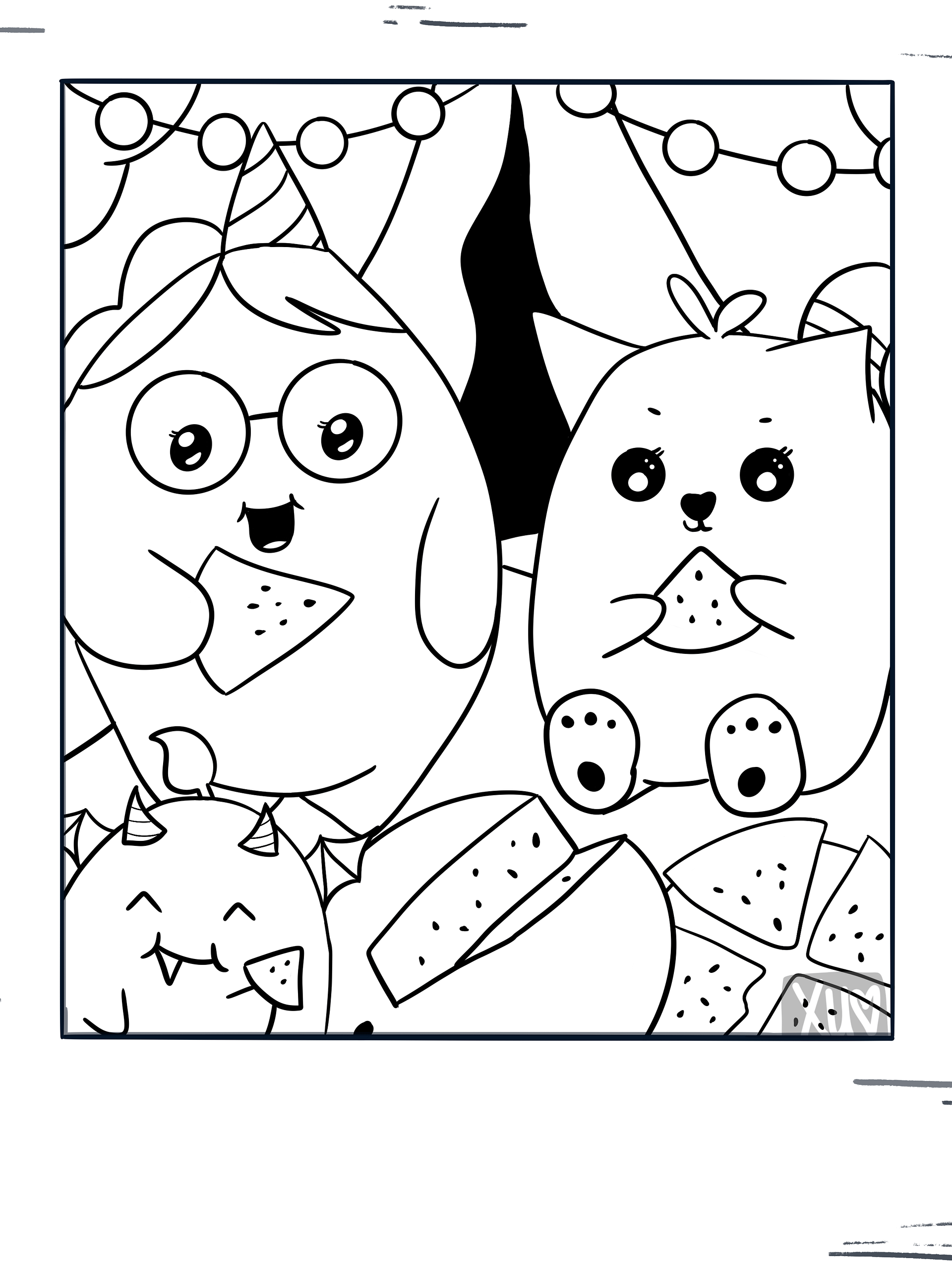 Watermelon Picnic Snap #5 Coloring Page product image (1)