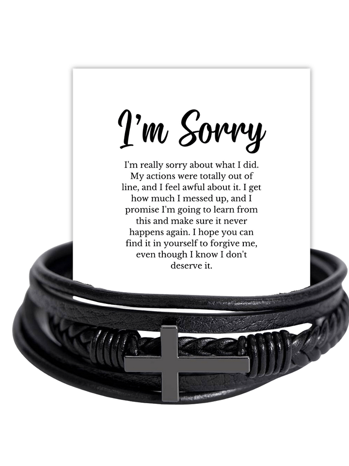 I'm Sorry Cross Bracelet - Please Forgive Me product image (1)