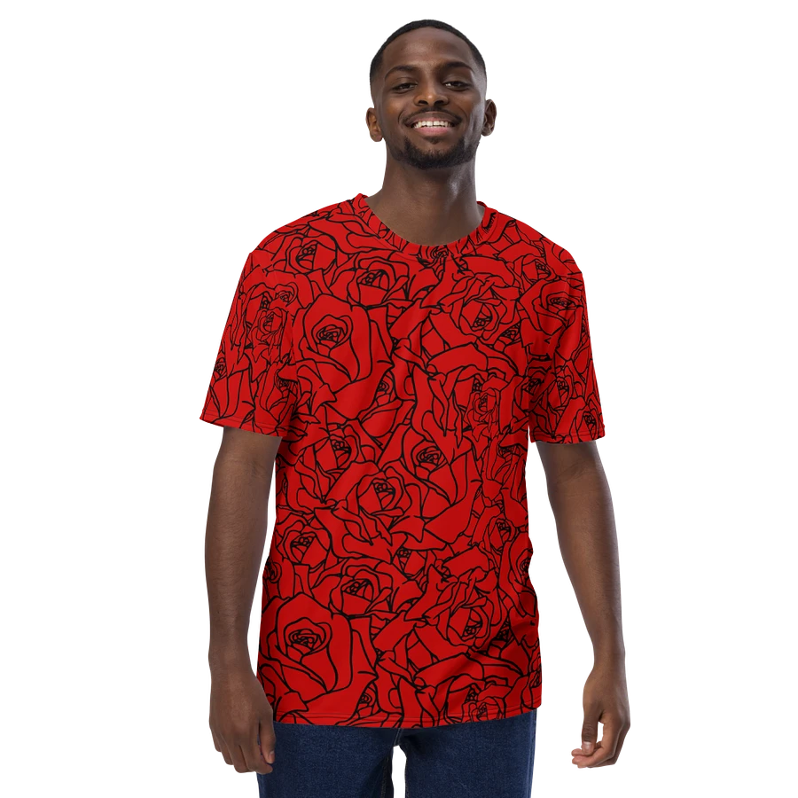 Loads of Roses · red-black crew neck t-shirt product image (28)