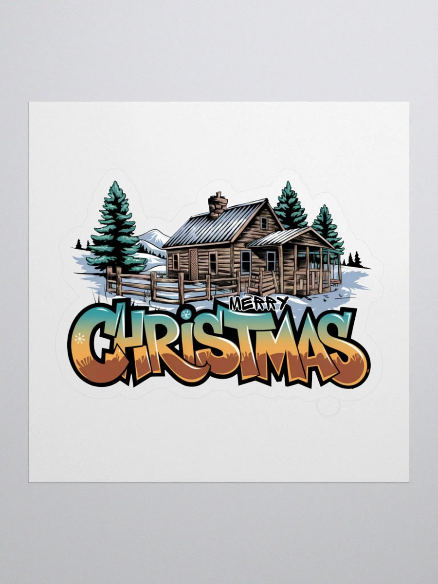 Western Christmas Graffiti Art: Urban Holiday Design with Rustic Charm product image (1)