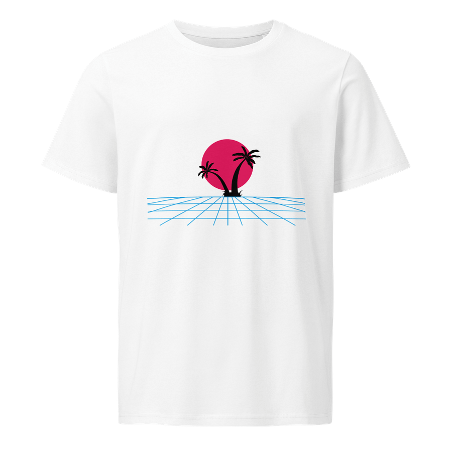 Retro Synthwave Sunset Organic Tee product image (1)
