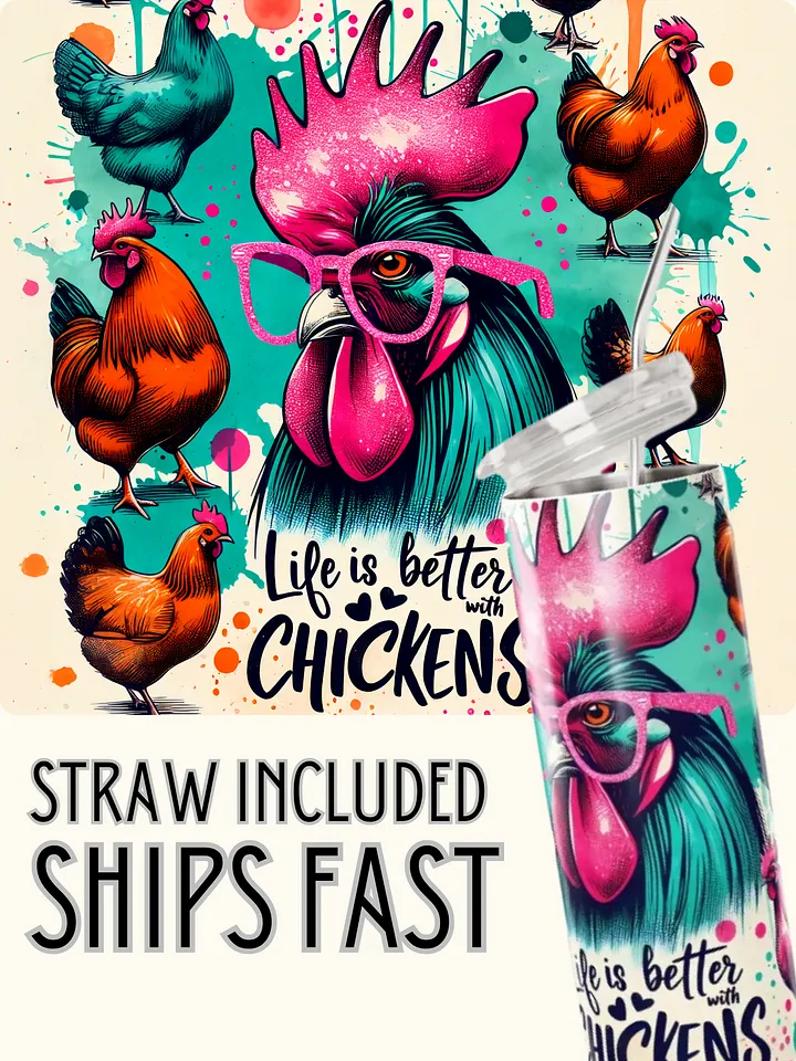 Funky Life Is Better With Chickens Stainless Steel Tumbler product image (1)