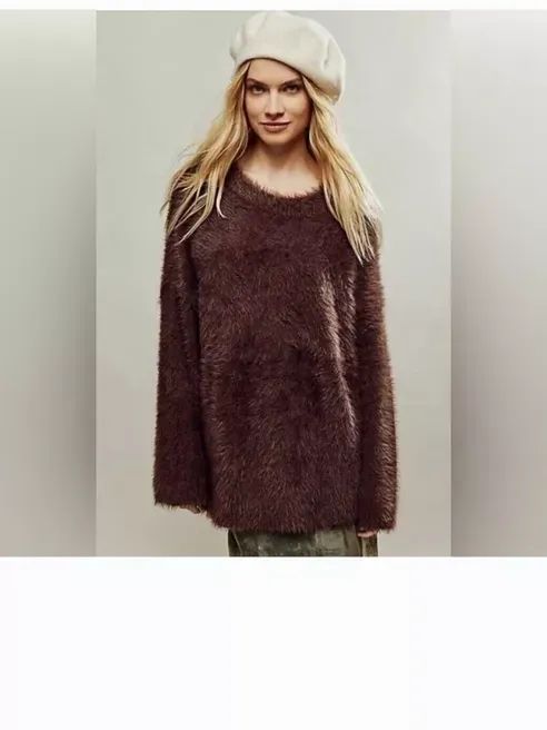Free People Sweater Womens S Small OB1847190 Brown Polyamide Cotton $148 Ladies product image (2)