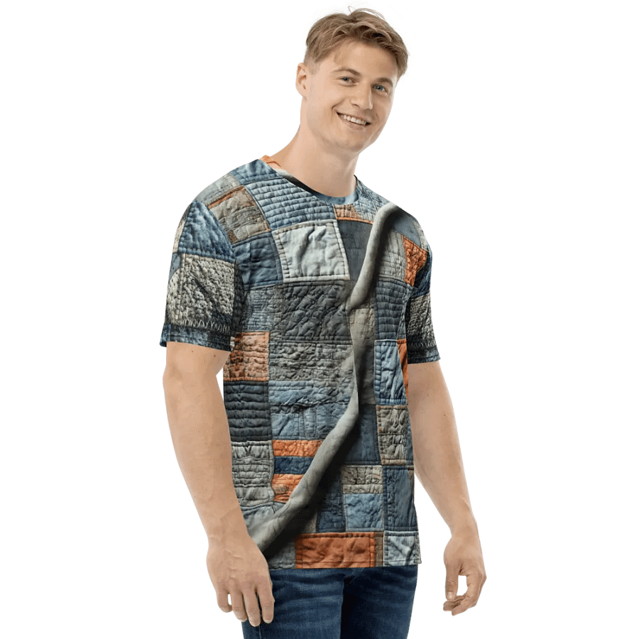 Patchwork Grid All-Over T-Shirt product image (4)