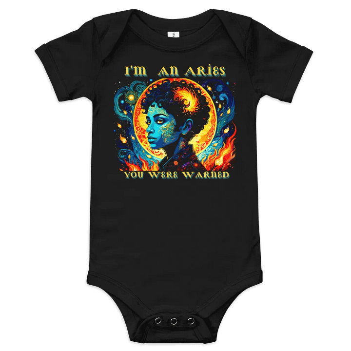 Aries 2025, You Were Warned, Black Onesie product image (1)