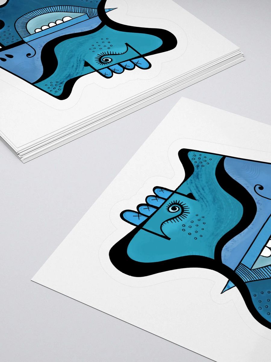 Blue Face Sticker product image (4)
