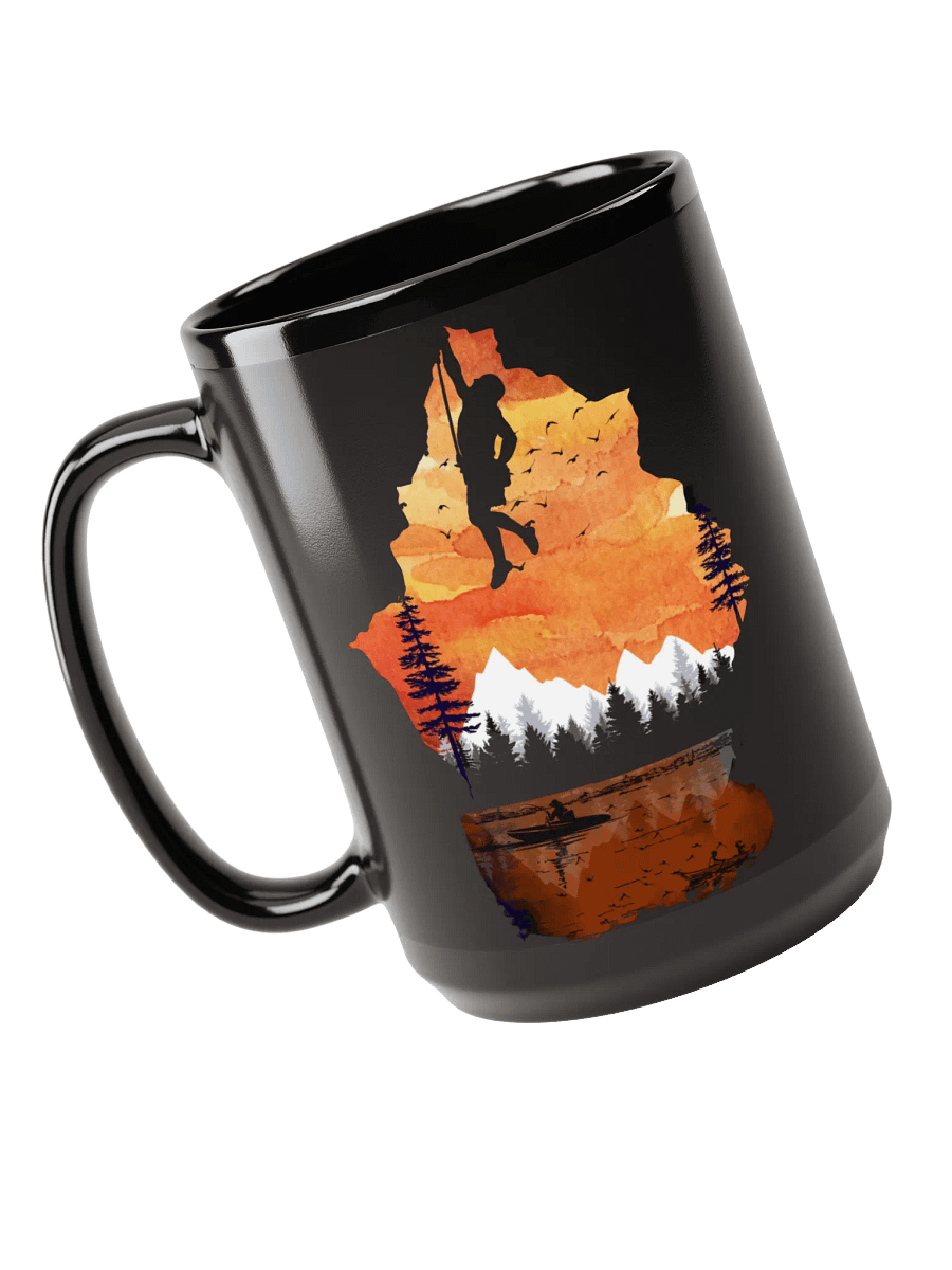climbing sunset Black Mug (15oz) product image (3)