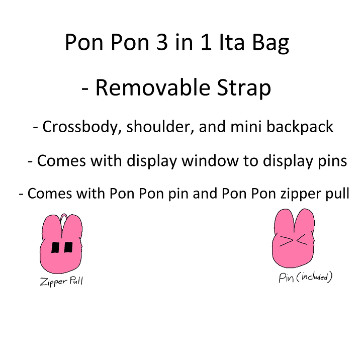 PREORDER - Cooky Usagida's Mascot Pon Pon 3 in 1 Itabag product image (2)