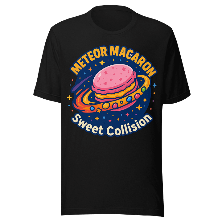 Meteor Macaron – Sweet Collision Cute Space Dessert T-Shirt product image (1)