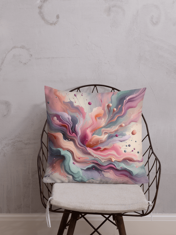 Pastel Swirls Premium Pillow | AI Design product image (1)