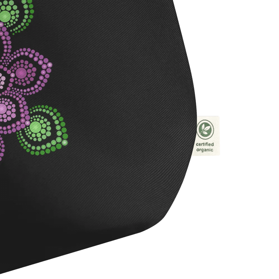 Purple and Green Mandala Organic Cotton Tote Bag product image (5)