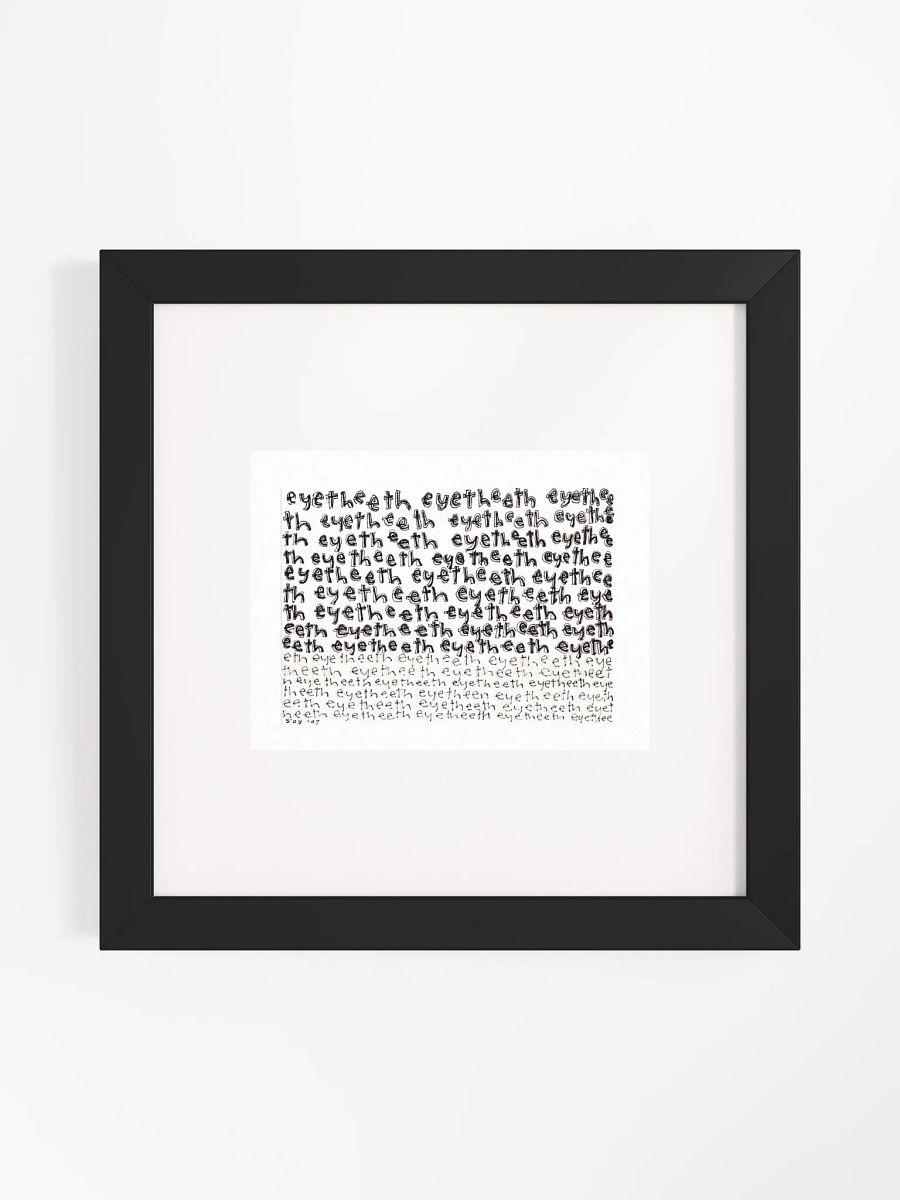 eyetheeth Panel Card Print Framed product image (2)