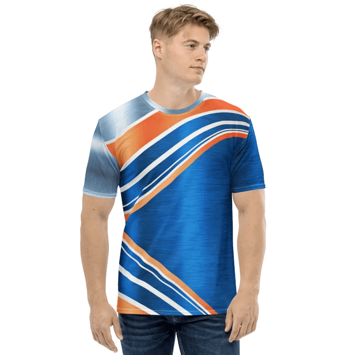 Velocity Wave Tee - Electric Blue Motion Art product image (1)