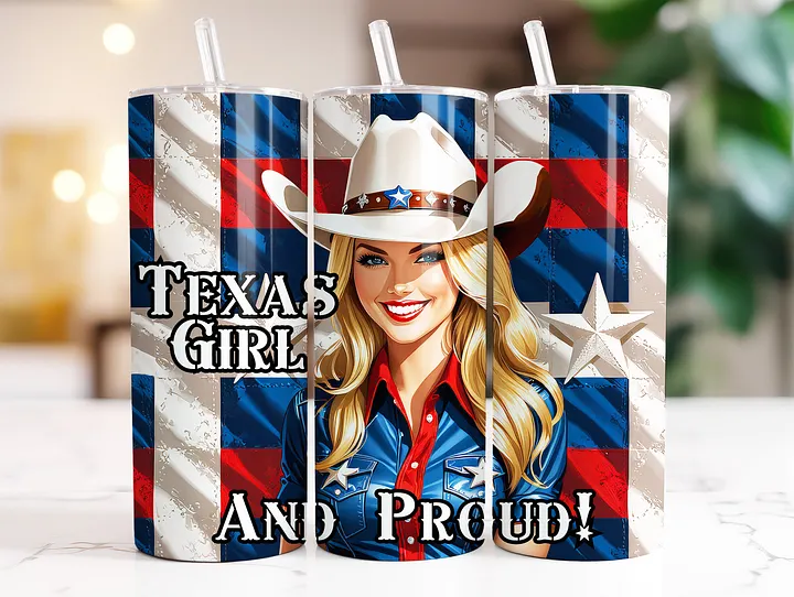 Texas Girl 20 oz Skinny Stainless Steel Tumbler - v2 product image (2)