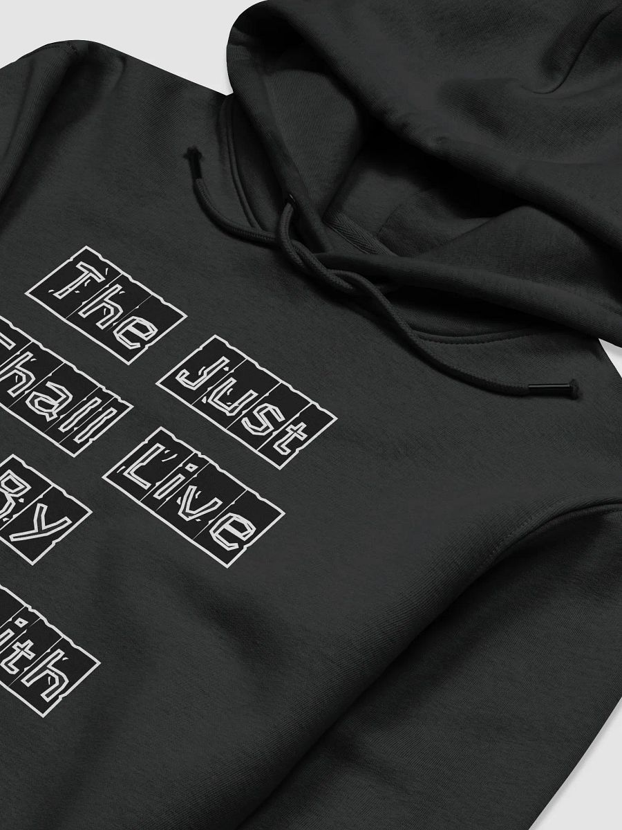 The Just Shall Live by His Faith" Organic Cotton Hoodie – Habakkuk 2:4 product image (10)