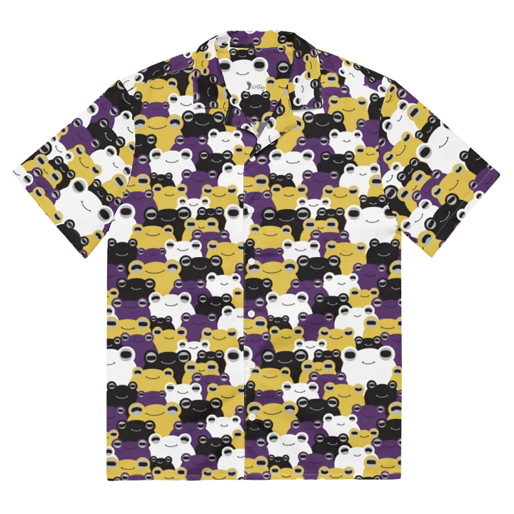 Frog-waiian Shirt Nonbinary Flag Colors product image (2)