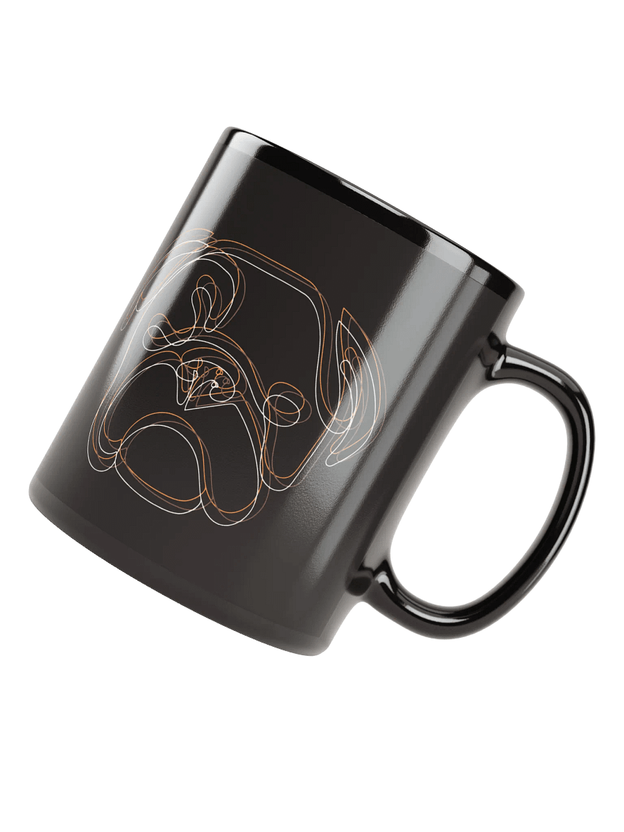 Pug Portrait Black Glossy Mug product image (1)