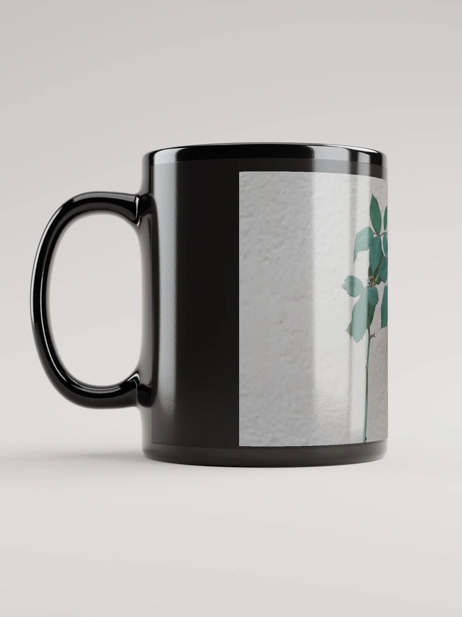 Black Glossy Mug ( rose ) product image (11)