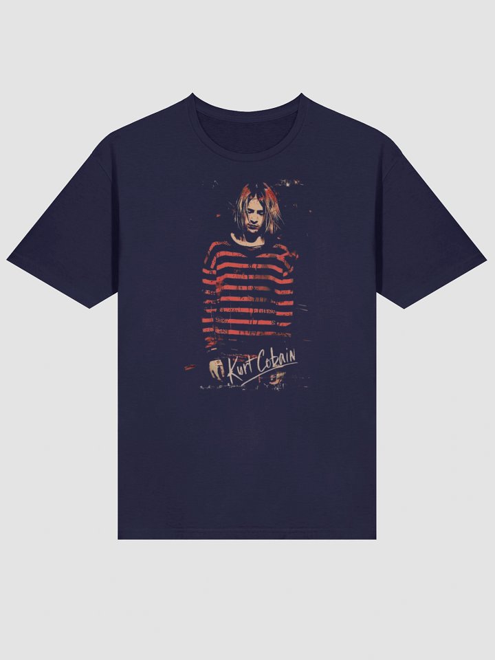 Kurt Cobain T-Shirt - Nirvana Striped Sweater Grunge Portrait product image (2)