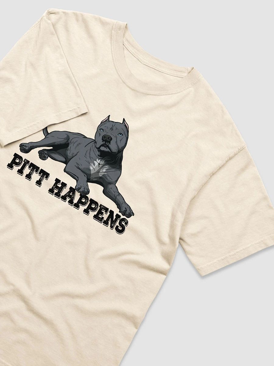 Pitt Happens T-Shirt of a Pitbull Terrier (Cropped Ears - Blue) | Funny T-Shirt for Pitbull, Bully, and Staffordshire Terrier Paw-rents product image (21)