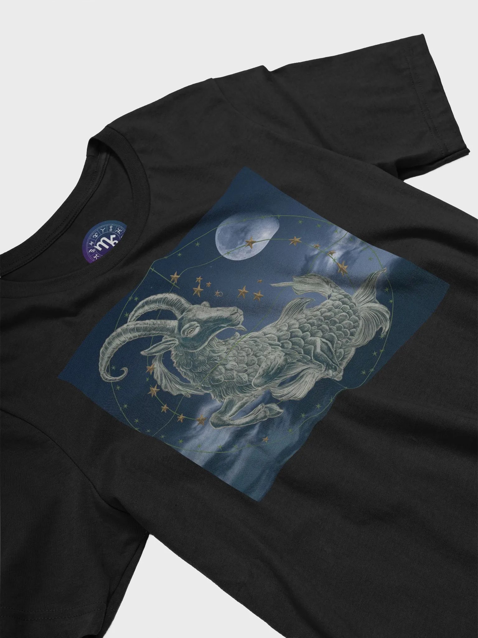 Exclusive Capricorn Zodiac T-Shirt - Unisex Astrology Gift with Celestial Sea-Goat Design product image (5)