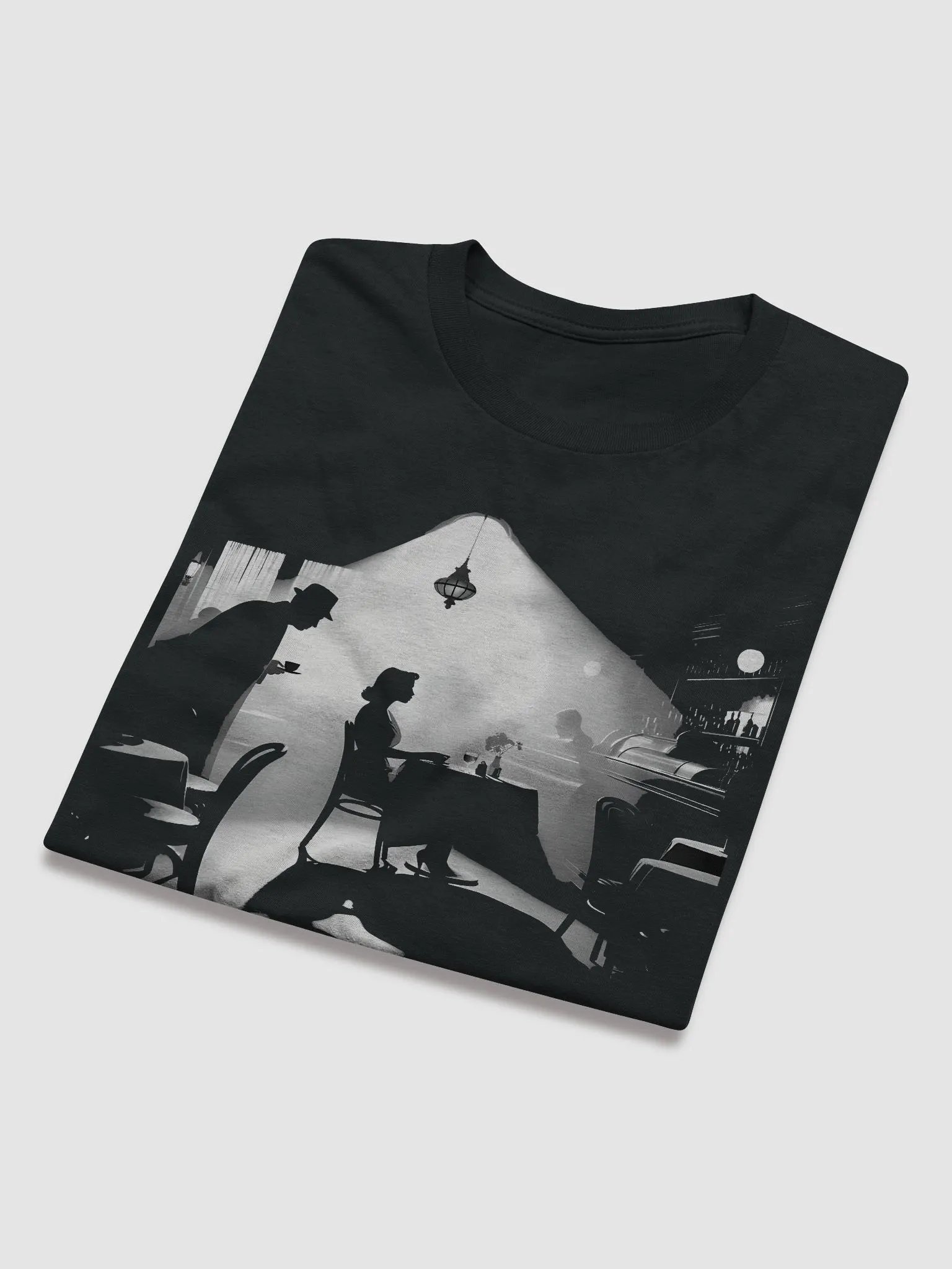 Café Noir Silhouette Encounter (Front Print Womens Tee) product image (5)
