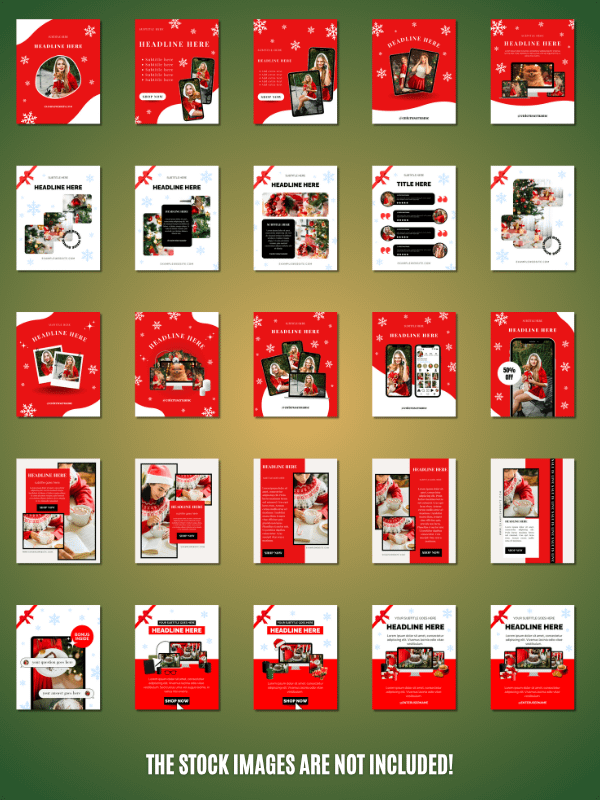 MRR/PLR Christmas Instagram Templates product image (2)