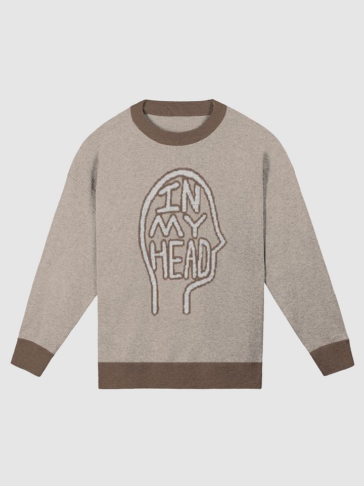 In My Head (lg. lined design, tri-tone brown) knitwear relaxed crewneck product image (5)