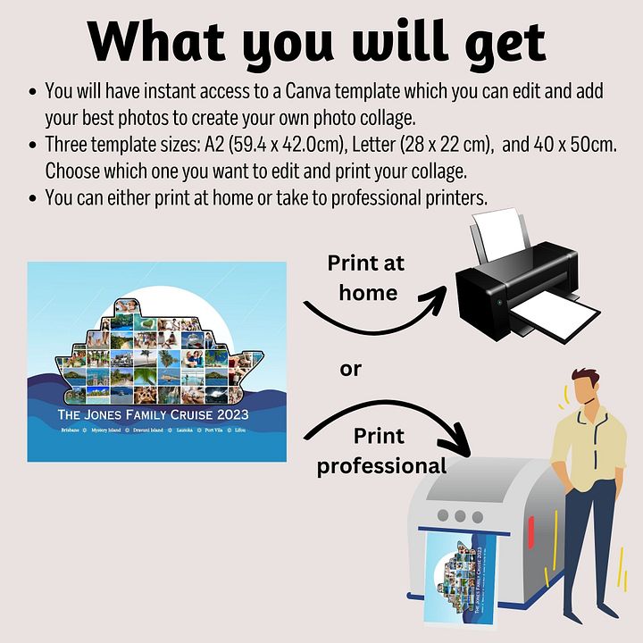 Cruise Ship Photo Collage Canva Template product image (2)