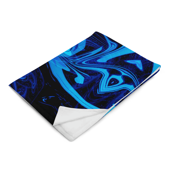 Blue and Black Swarm Pattern Urban Design Throw Blanket product image (14)