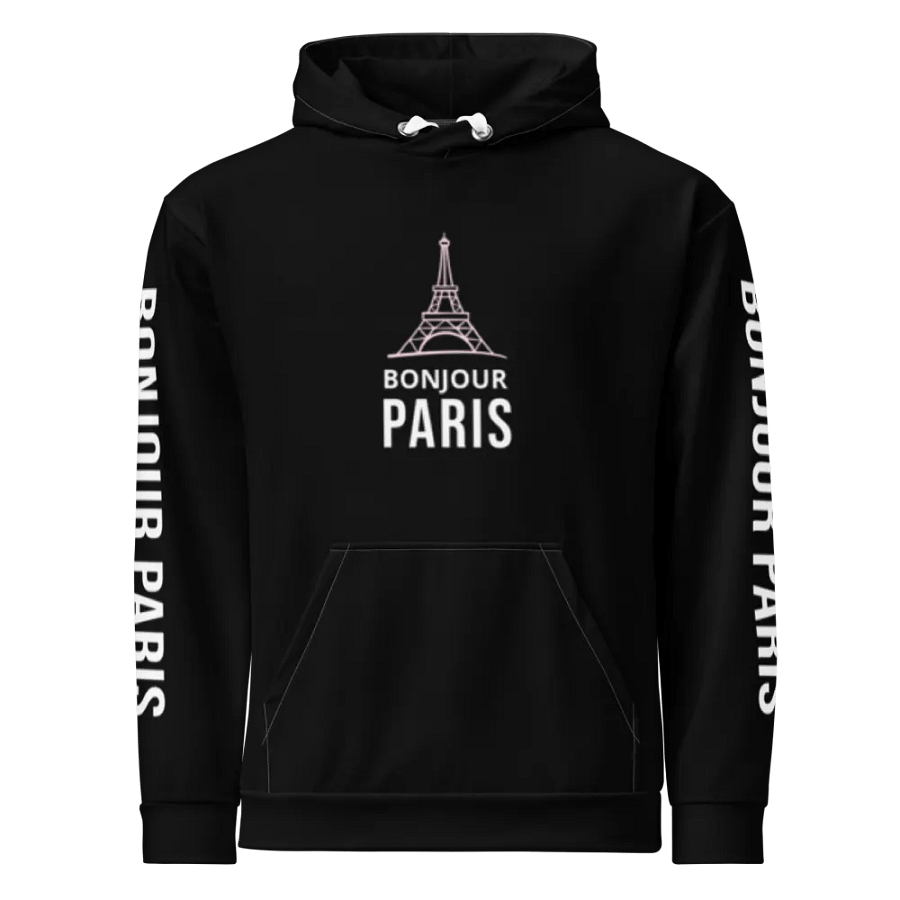 'Bonjour Paris' Eiffel Tower Paris Unisex Hoodie product image (1)