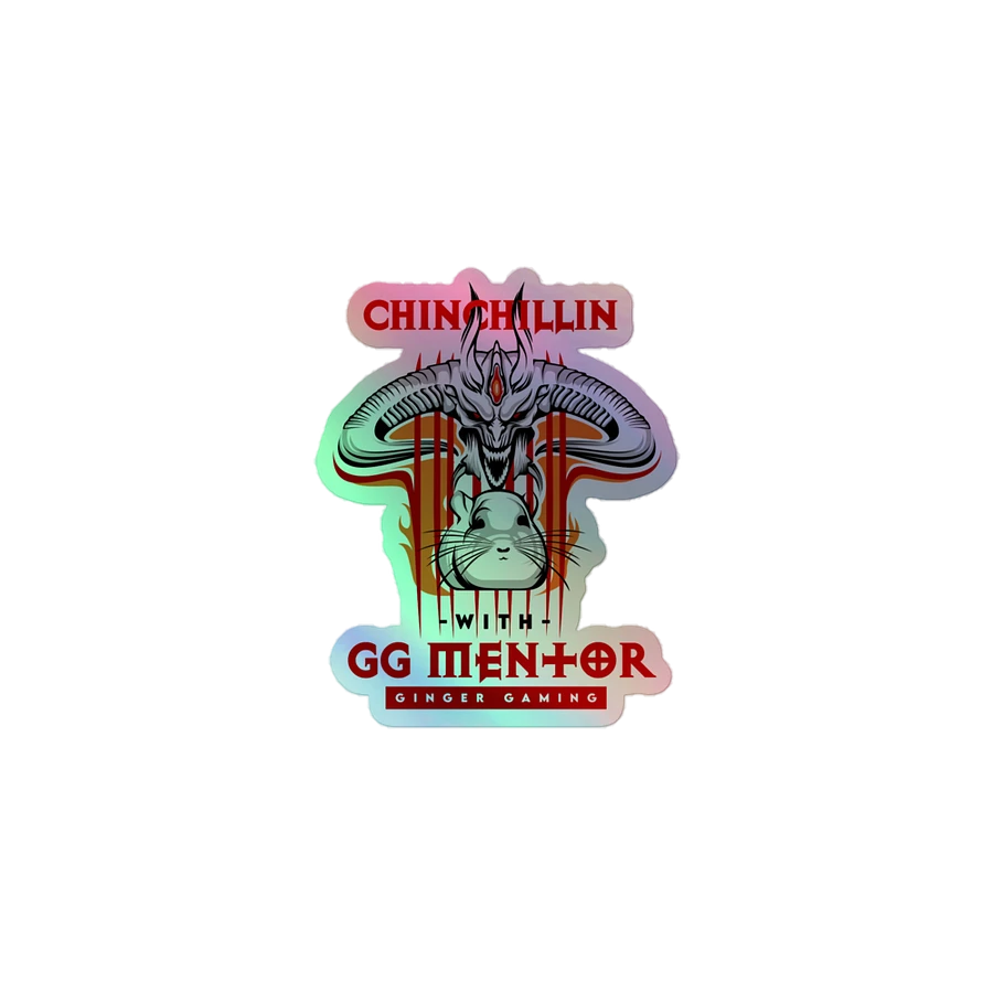 Chinchillin With GGMentor Holographic Sticker product image (1)